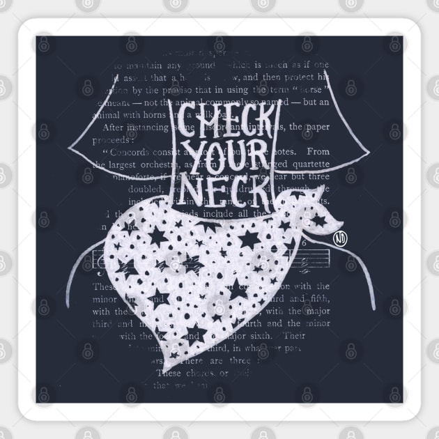 Check Your Neck Female2- white design Magnet by Polkadotdreamer